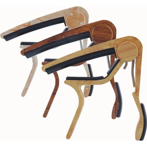 BATESMUSIC 6-String Acoustic & Electric Guitar Capo- Single Handed Capo, Rosewood Color