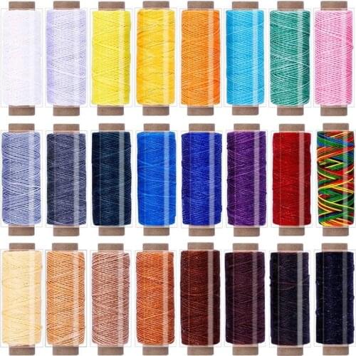 8/16Colors 33Yards Waxed Thread Leather Sewing Thread,Hand Stitching Thread For Hand Sewing Leather and Bookbinding