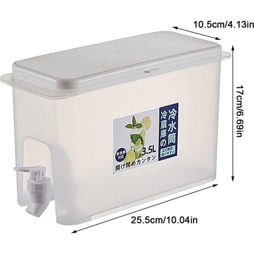 Household Lemonade Bottle Kettle with Faucet 3500ml Refrigerator Cold Water Bottle Container Resistant Kettle with Faucet