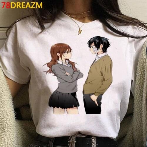 Horimiya top tees summer top female grunge harajuku couple kawaii casual top tees vintage