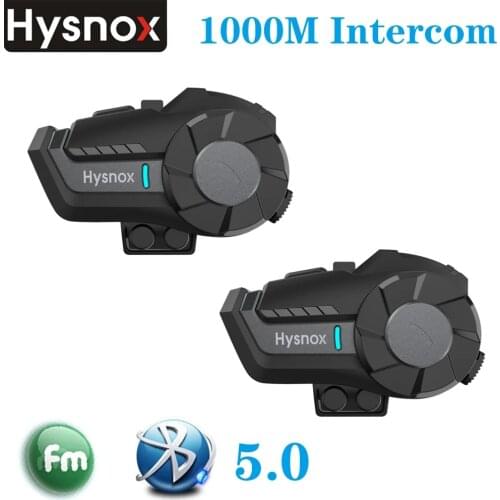 HYSNOX HY-01S Motorcycle Helmet Wireless Intercom Headset Noise reduction HD sound FM headphone Max Intercom distance 1000m