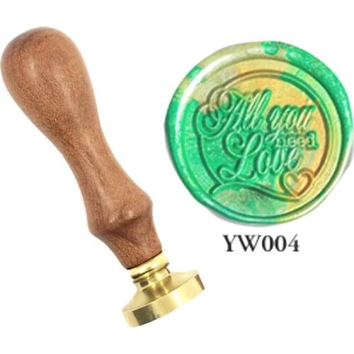 Exquisite Paint Wax Stamp NEED LOVE brass stamp wood handle,DIY Ancient Seal Retro Stamp,Personalized Wax Seal High Quality08