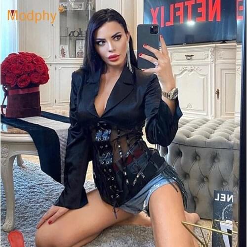 Modphy Womens Black Shirts