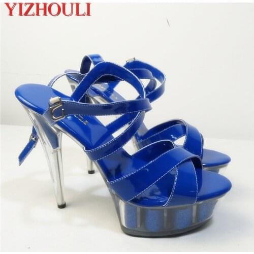 15CM Sexy Super High Heel Platforms Pole Dance / Performance / Star / Model Shoes, Wedding Shoes, Crystal Shoes