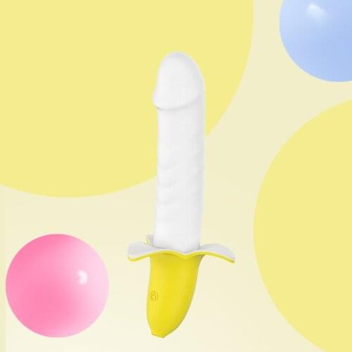 8 Vibration Frequencies Cute Banana Vibrators G-Spot Heating Vibration Massage for Women Massager Inserted Into The Vagina/anus