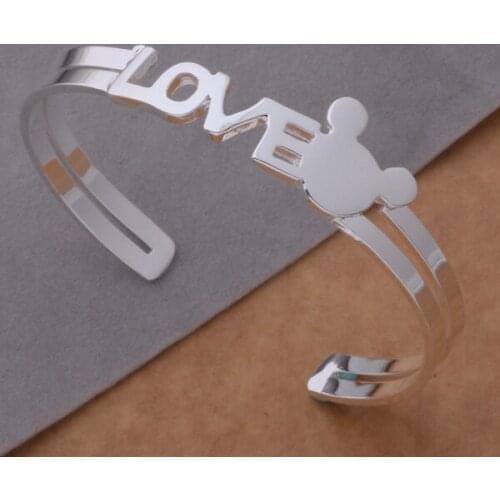 SZ-AB074 Hot Silver Color Gift Women Lady Nice High Quality Fashion Jewelry Love Micky /agxaiyea Btcakkja