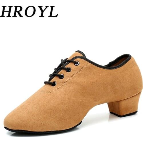 Unisex Rubber-Sole Latin Dance Shoes 3 Colors Ballroom Dancing Shoes Ladies 3/5 CM Heel Tango Jazz Shoes Wedding Party Shoes