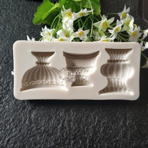 Vase silicone mold High quality fondant tools Chocolate cake decoration tool Kitchen accessories KLM-0054