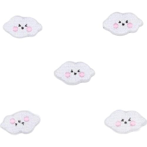 10pcs Cute Cloud Patches DIY Cartoon Patch For Clothing Sticker Children Boy Girl T-shirt Dress Bags Shoes Embroidery Patches