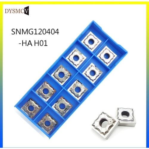 10pcs SNMG120404 HA H01 aluminum insert hard alloy SNMG aluminum Cutter carbide Cloth diapers CNC machine tool external