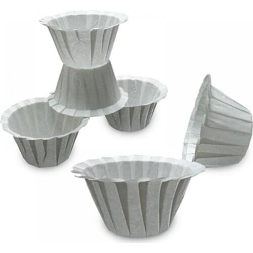 100pcs Home Kitchen Disposable Paper Filters Cups Replacement Coffee Filters