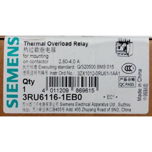 1pc Siemens 3RU6116-1EB0 2.8-4A Thermal relay free shipping