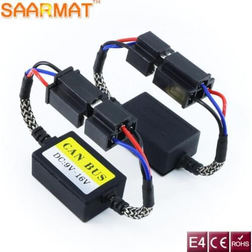 2pcs Error Free Canbus Decoder H1 H3 H4 H7 H8 H9 H11 9004 9005 9006 9007 9008 for Car Led Headlights Fog Lamps Bulbs Load Resist