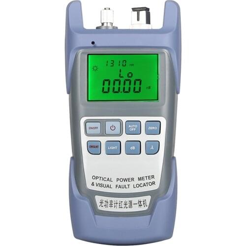 2 in 1 Optical Power Meter -70dBm~+10dBm Fiber Tester 10km Light Multimeter Decay 7 Wavelength With Red Light Pen 10mw VFL