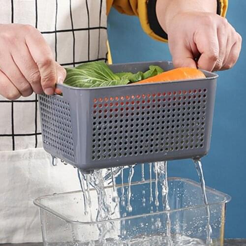 2021 New Storage Organizer 3 in 1 Design Stackable Plastic Refrigerator Food Container for Home Kitchen Storage Box Organizer