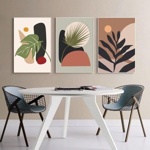 Abstract Modern Tropical Plants Flower Canvas Painting Wall Art Nordic Posters and Prints Wall Pictures for Living Room Decor