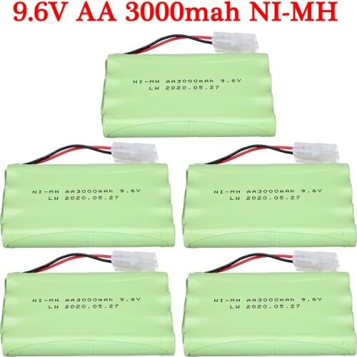 9.6v 3000mah Rechargeable Battery Pack For RC toys Cars Tanks Robots Gun Battery spare parts NiMH AA 9.6v Batteries For Rc Boats