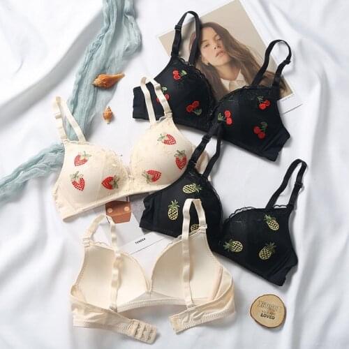 Sexy Brassiere A B Cup Bras for Women Push Up Lingerie Seamless Lace Bra Wire Free Bralette Backless Intimates Female Underwear