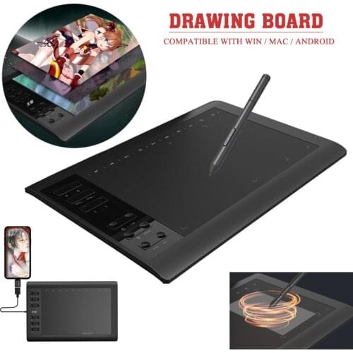 10*6 inches Digital Graphic Tablet Drawing Writing Pad with Pen Quick Reading USB Interface Support For Mobile / Tablet / Laptop