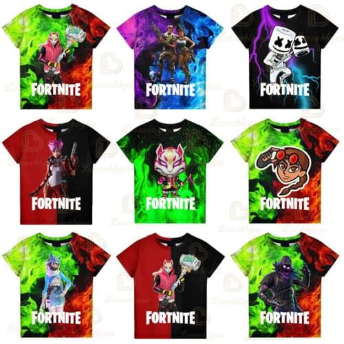 Childrens Kids Battle Royale Fortnite Hero Victory 3d T-shirt Tees Boys Girls HarajukuShort Sleeve Tees Coat Baby Clothes