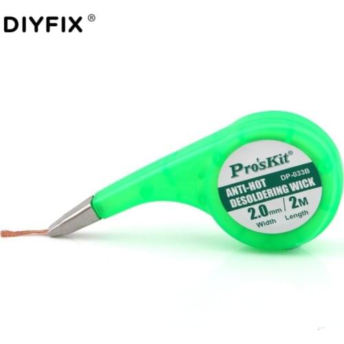 DIYFIX 1Pc Anti-hot Desoldering Wick Solder Remover BGA Desoldering Copper Wire Braid for PCB Board Repair Welding Hand Tools