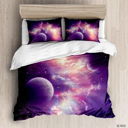 Explore universe feather twin queen bedding set luxury full size bed sheets sets pink king bed comforter set duvet cover bedroom