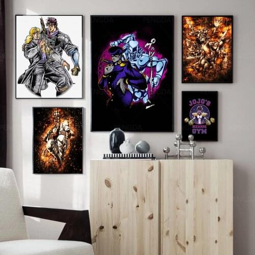Canvas Paintings Jojo Bizarre Adventure Man Japan Wall Art Home Decor Poster HD Prints Modular Pictures Living Room No Framework