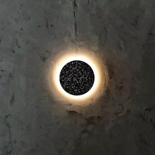 Nordic style lamps marble terrazzo led wall lamp art milk tea shop simple store decoration wall lamp