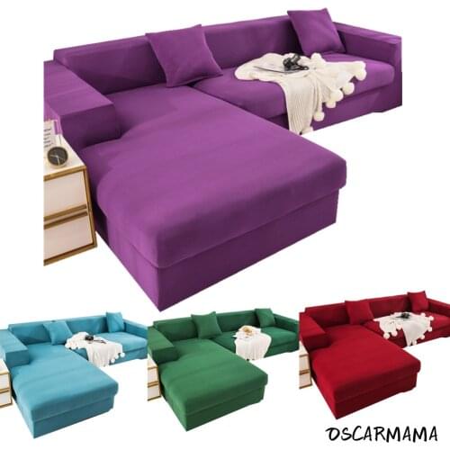 Minimalism Solid Plain 2 3 4-Seater Large Couch Protection Armchair Slipcover L Shape Sectional Sofa Chair Case Home Decoration