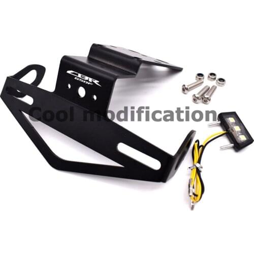 Motorcycle Modified Parts Rear License Plate Holder With LED For HONDA CB650F CBR650F 650F 2014-2018 Registration Plate Holder
