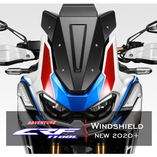 Africa Twin Windshield Motorcycle Aluminum Windscreen Windshield Upper Deflector For HONDA CRF1100L CRF 1100 L Adventure Sports
