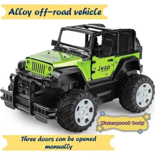 Rechargeable alloy remote control off-road vehicle Jeep Electric remote-controlled car racing Childrens toy car Boy gift