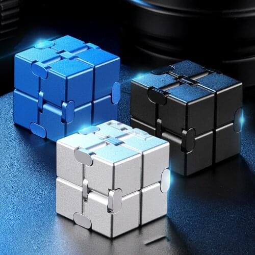 Fingertip Toys Portable Mini Cube Relieve Stress Office Fidget Spinner Toys Kids Funny Cube Fingertip Relax Toys
