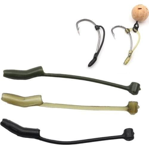 Rompin 10pcs Carp Fishing Hook Sleeve Accessories Black D Rig Kickers Line Aligners For Hair Rigs End Tackle Pesca Booms