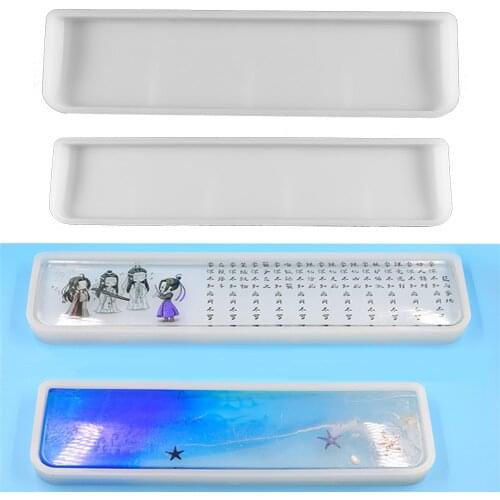 2 Sizes Keyboard Tray Silicone Molds UV Epoxy Mold Computer PC Fingerboard Pad Resin Casting Mould for DIY Crafts Handmade Tools