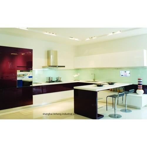 High gloss/lacquer kitchen cabinet mordern(LH-LA050)
