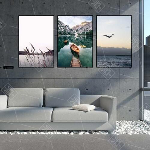 Modern Minimalist Posters and Prints Lake Landscape Art Canvas Painting Bedroom Decoration Wall Picture for Living Room No Frame