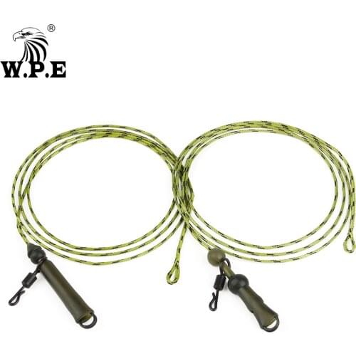 W.P.E Lead Core Carp Fishing Leader Line 1pack/3pcs 35LB/45LB Leadcore Helicopter Rig Hybrid Lead Clip Carp Fishing Tackle Pesca