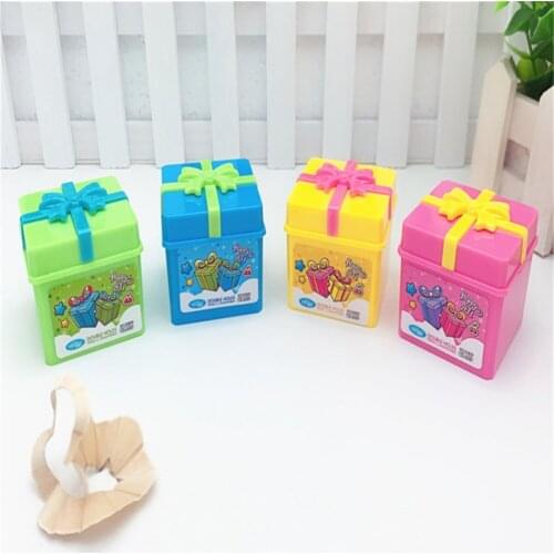 2021 New Pencil Sharpener Double Holes Cute Things Creative Two Holes Pen Box Knife Gift Kawaii Stationery For School Supplies