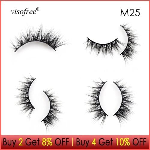 Visofree Eyelashes 3D Mink Lashes Wispy lashes Crisscross Popular Eyelashes Extension lashes Natural Long False Eyelashes Makeup