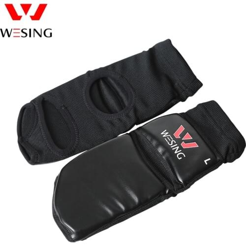 Wesing PU Leather MMA Boxing Muay Thai Foot Insteps Guards Feet Protector Martial Arts Wushu Sanda Training Protective Gear DEO