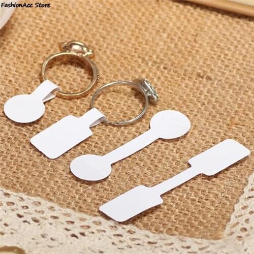 100pcs/bag Price Tags Retail Store Blank Jewelry Labels Paper Stickers Necklace Ring