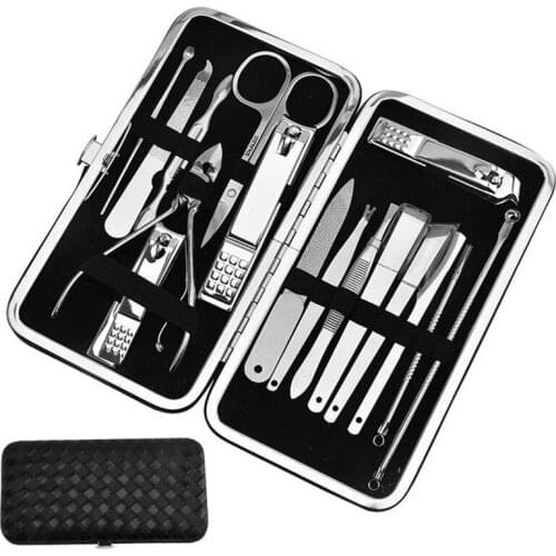 16pcs/set Professional Stainless Steel Nail Clipper Set Kit of Manicure Pedicure Tools Paronychia Nippers Wholesale 30#10