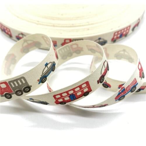 5Yards 15mm Cotton Ribbon Black and white pattern Printed Cotton Ribbons For Wedding Christmas Decoration DIY Sewing Fabric #17