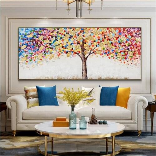 5D Diy Diamond Painting Cartoon Colorful Fortune Tree Full Square Cross Stitch Art Living Room Picture Home DecorationZP-4465