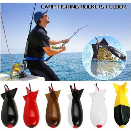 Long Shot Fishing Bait Rocket Feeder Float Bait Holder Maker Tackle Fishing Spomb Bomb Bait Fishing Carp Pellet Fishing Pesca