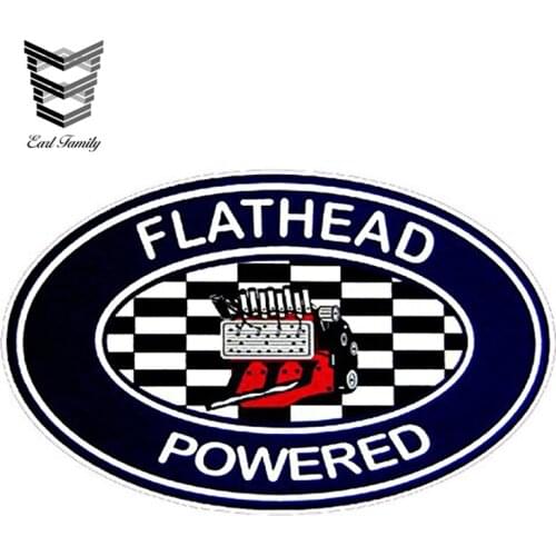 EARLFAMILY 13cm X 8.1cm Car Styling Flathead Power Decal Car Stickers Auto Vinyl Car Sticker DIY Car Accessories