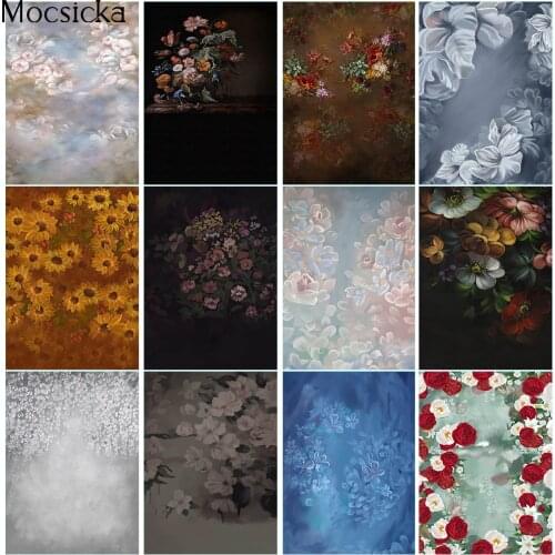 Oil Painting Photography Backdrop Abstract Texture Floral Photo Booth Background Studio Newborn Kids Birthday Portrait Photocall