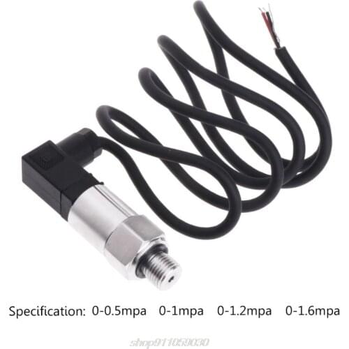 G1/4" Pressure Transmitter Pressure Transducer for Water Gas Oil 0-1.6MPA Range 8-32V DC 4-20mA Output 0.5%FS A06 21 Dropship