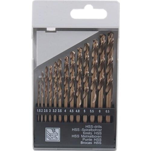 HSS 5% Cobalt Drill Bits Set 1.5-6.5mm Spiral Drill Bits For Drilling Stainless Steel Drill Bits For Metal for Electric Drill